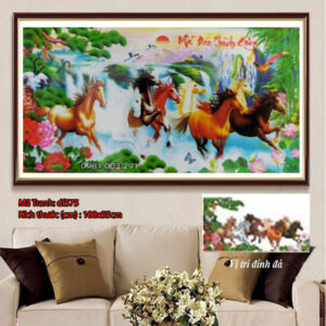 Tranh đính đá mã đáo thành công DF575 kích thước 100cm x 55cm