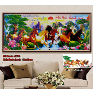 Tranh đính đá mã đáo thành công DF576 kích thước 120cm x 55cm