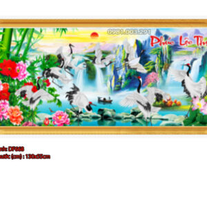 Tranh đính đá Phúc Lộc Thọ DF668 kích thước 130cm x 55cm