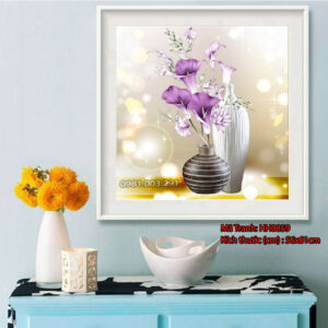Tranh thêu chữ thập Bình Hoa Nghệ Thuật HH0859 Kích thước 56cm x 61cm
