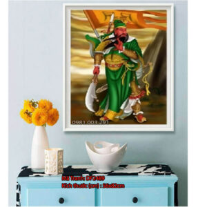 Tranh đính đá Quan Vân Trường DF2489 kích thước 56x82cm