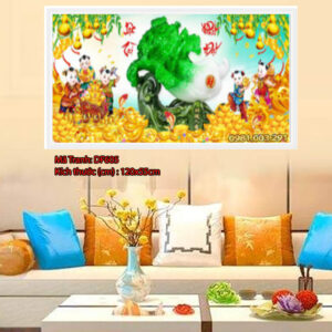 Tranh đính đá Tấn Tài Phát Đạt DF605kích thước 120x55cm