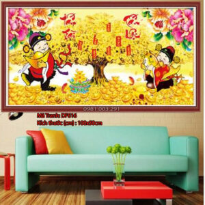 Tranh đính đá Tấn Tài Tấn Lộc DF616 kích thước 100x50cm