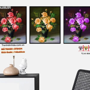 Tranh thêu chữ thập Hoa Hồng DT8454 Kích thước 146cm x 65cm