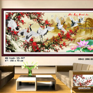 Tranh đính đá Phú Quý Bình An VS327 kích thước 150cm x 70cm