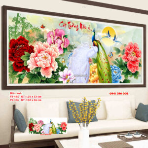 Tranh đính đá Phú Quý Cát Tường VS436 kích thước 160cm x 66cm