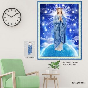 Tranh đính đá Đức Mẹ VS465 kích thước 75cm x53cm
