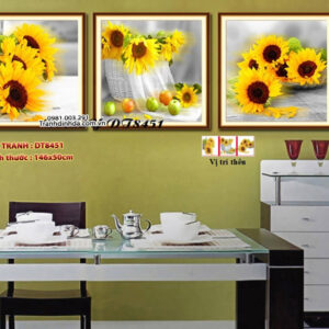 Tranh thêu chữ thập Hoa Hướng Dương DT8451 Kích thước 146cm x 50cm