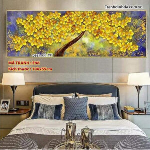 Tranh thêu chữ thập Hoa Nghệ Thuật E98 Kích thước 100cm x 55cm