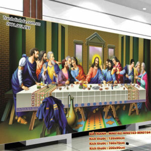 Tranh thêu chữ thập Bữa Tiệc Ly MN0164 Kích thước 200x90cm