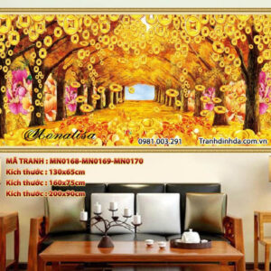 Tranh thêu chữ thập Con Đường Tài Lộc MN0170 kích thước 200 x 90cm