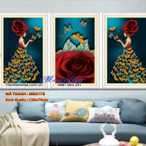 Tranh thêu chữ thập Nghệ Thuật MN0178 Kích thước 150cm x 70cm
