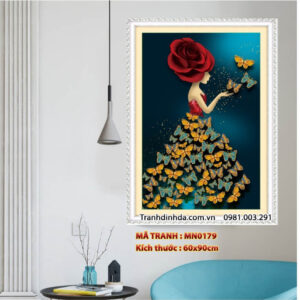Tranh thêu chữ thập Nghệ Thuật MN0179 Kích thước 60cm x 90cm