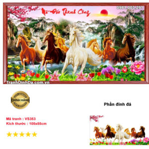 Tranh đính đá mã đáo thành công VS353 kích thước 105cm x 55cm