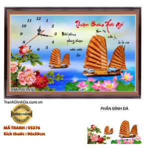 Tranh đính đá thuận buồm xuôi gió VS376 kích thước 90cm x 59cm