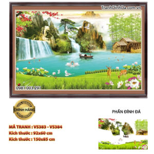 Tranh đính đá Thiên Nhiên Giao Hòa VS384 Kích thước 150x85cm