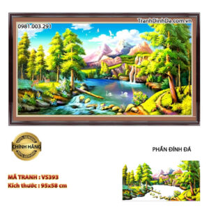 Tranh đính đá Thiên Nhiên Giao Hòa VS393 kích thước 95x58cm