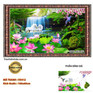 Tranh đính đá Thiên Nhiên Giao Hòa  VS412 kích thước 100x60cm