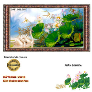 Tranh đính đá Hạnh Phúc Bình An VS413 kích thước 80cm x 47cm