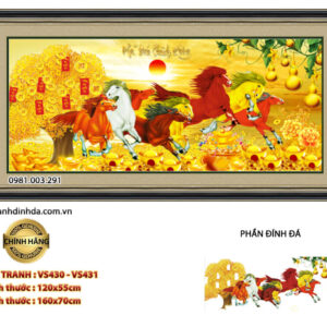 Tranh đính đá mã đáo thành công VS431 kích thước 160cm x 70cm