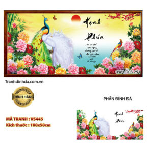 Tranh đính đá Hạnh Phúc VS445 kích thước 100x50cm
