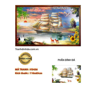 Tranh đính đá thuận buồm xuôi gió VS456 kích thước 110cm x 65cm
