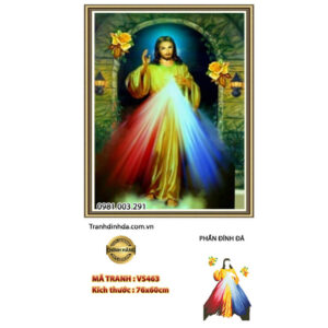 Tranh đính đá Chúa Jesu VS463 - kích thước 76x60cm