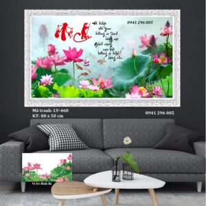Tranh đính đá Cha Mẹ LV460 Kích thước 80cm x 50cm