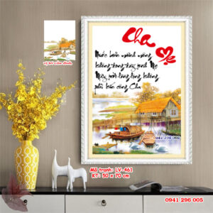 Tranh đính đá Cha Mẹ LV461 Kích thước 50cm x 70cm