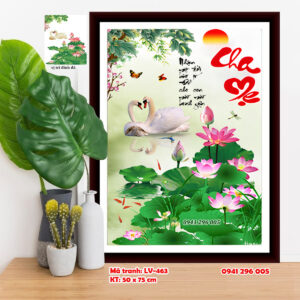 Tranh đính đá Cha Mẹ LV463 Kích thước 50cm x75cm