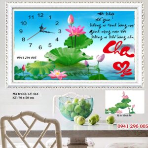 Tranh đính đá Cha Mẹ LV464 Kích thước 70cm x 50cm