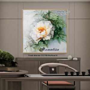 Tranh thêu chữ thập Hoa Mẫu Đơn TT2758 Kích thước 50cm x 50cm