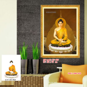 Tranh đính đá Phật A Di Đà LV469 kích thước 50cm x 70cm