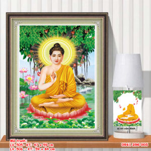 Tranh đính đá Phật A Di Đà LV505 kích thước 47cm x 59cm