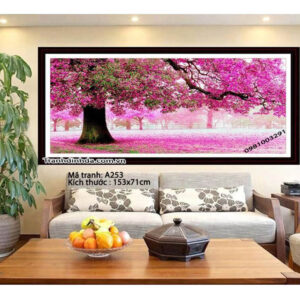 Tranh thêu chữ thập cây tình yêu A253 Kích thước 153cmx71cm