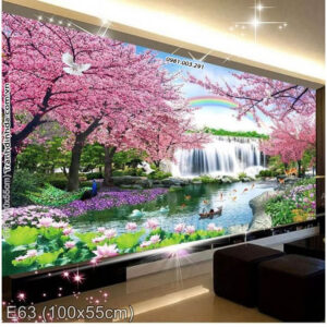 Tranh thêu chữ thập Phong cảnh E63 Kích thước 100cmx55cm