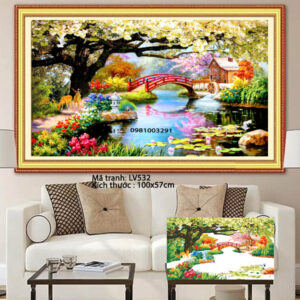 Tranh đính đá Tổ Ấm Hạnh Phúc LV532 kích thước 100cm x 57cm