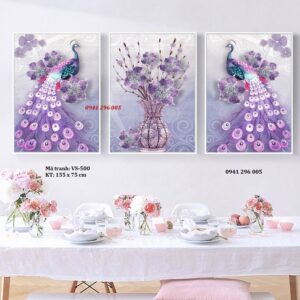 Tranh đính đá Phu Thê Viên Mãn VS500 kích thước 160cm x 80cm
