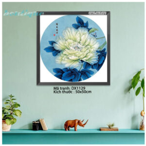 Tranh thêu chữ thập Hoa Mẫu Đơn DX1129 Kích thước 50cm x 50cm
