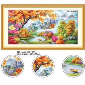 Tranh thêu chữ thập Thiên Nhiên Giao Hòa DX1153 Kích thước 172cm x 70cm