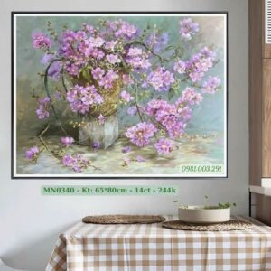 Tranh thêu chữ thập Hoa Cỏ Thiên Nhiên MN0340 kích thước 65cm x 80cm