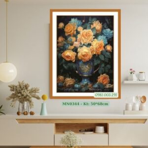 Tranh thêu chữ thập Bình Hồng MN0344 kích thước 50cm x 68cm