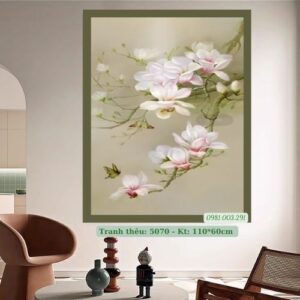 Tranh thêu chữ thập Hoa Ngọc Lan 5070 Kích thước 110cm x 60cm