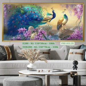 Tranh thêu chữ thập Phu Thê Viên Mãn EDB280 kích thước 150cm x 70cm