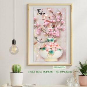 Tranh thêu chữ thập Gia Hòa Phú Qúy ZGF0787 Kích thước 60cm x 120cm