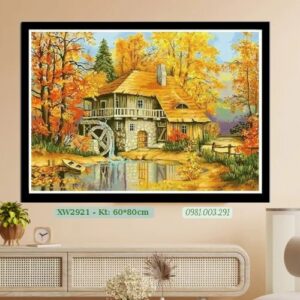 Tranh thêu chữ thập Ngôi Nhà Hạnh Phúc XW2921 kích thước 60cm x 80cm
